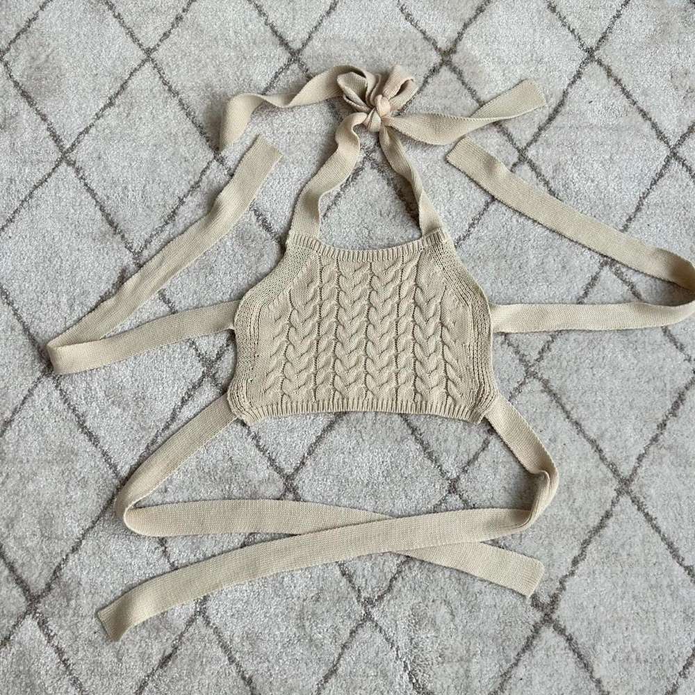 Cable Knit Halter Top